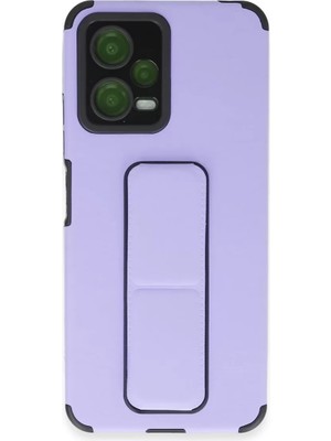 BSH Gülbay Mobilya Newface Xiaomi Poco X5 5g Kılıf Mega Standlı Silikon - Lila