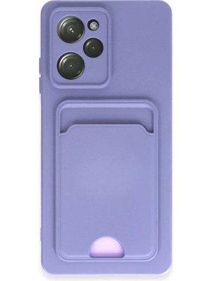 BSH Gülbay Mobilya Newface Xiaomi Poco X5 Pro 5g Kılıf Kelvin Kartvizitli Silikon - Lila