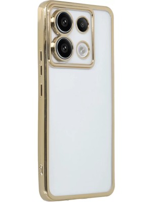 BSH Gülbay Mobilya Newface Xiaomi Poco X6 Kılıf Razer Lensli Silikon - Gold