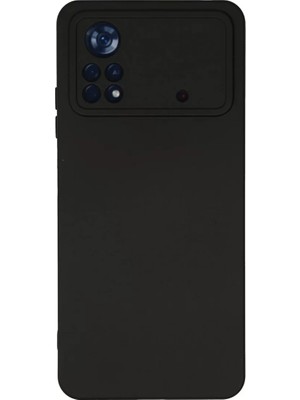 BSH Gülbay Mobilya Newface Xiaomi Poco X4 Pro 5g Kılıf Nano Içi Kadife Silikon - Siyah
