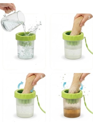 BSH Gülbay Mobilya Yuvarlak Başlıklı Köpek Pati Temizleyici Yumuşak Silikon Fırçalı