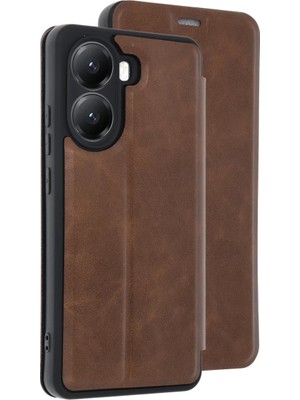 BSH Gülbay Mobilya Newface Xiaomi Poco X7 Pro Kılıf Flip Cover - Taba