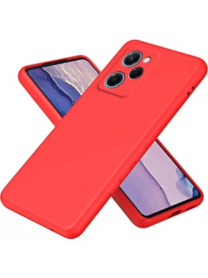 BSH Gülbay Mobilya Newface Xiaomi Poco X5 Pro 5g Nano Içi Kadife Silikon - Kırmızı