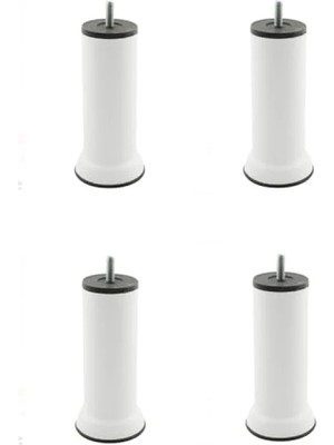 Esranın Dünyası Ince Diş M8 Beyaz Yükseltme Ayağı, 15 Cm, 4 Adet