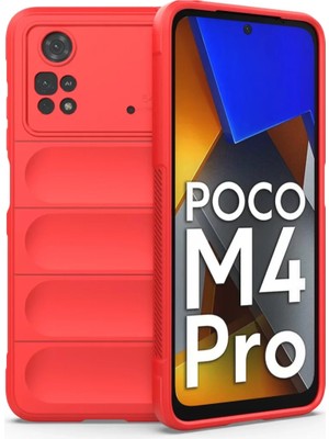 BSH Gülbay Mobilya Newface Xiaomi Poco M4 Pro 4g Kılıf Optimum Silikon - Kırmızı