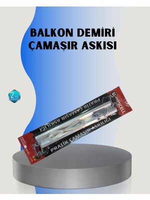 Uravas Store 25X60 Balkon Askılığı Kare Demir Uyumlu Hava Dayanıklı Çamaşır Askısı