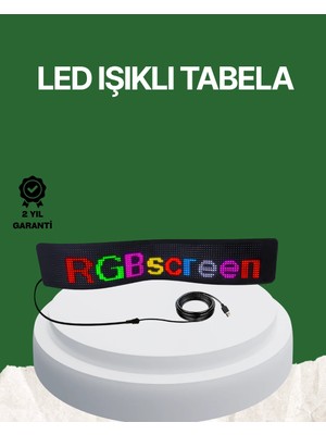 Terrien USB Girişli Rgb LED Tabela Ayarlanabilir Parlaklık ve Kayan Yazı Özellikli