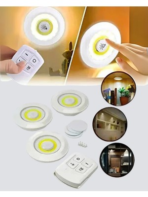 Terrien Kablosuz Gün Işığı 3’lü LED Spot Lamba Kumandalı