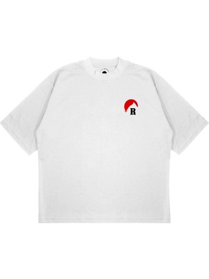 Pure Effect Unisex Oversize Rhude Basıc Baskılı Boxy Fit Kalın Kumaşlı (240GSM) T-Shirt