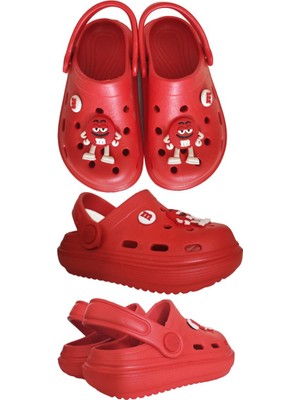 Famele's Cross Anatomik Kırmızı Eva Plaj Deniz Günlük Çocuk Terlik 755