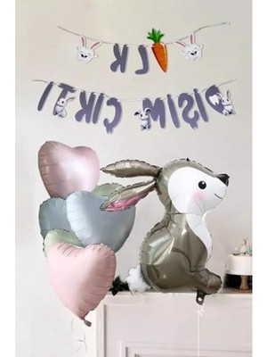 Esranın Dünyası Diş Buğdayı Süsleme Seti - Tavşan ve Kalp Temalı