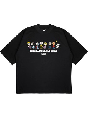 Pure Effect Unisex Oversize Kıth Gang Baskılı Boxy Fit Kalın Kumaşlı T-Shirt