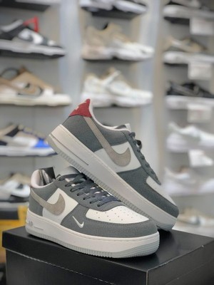 Favorispor Air Force 1 Low "retro Vibes" Gri/bordo