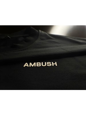 Pure Effect Unisex Oversize Ambush Kabartma Logo Baskılı Boxy Fit Kalın Kumaşlı T-Shirt