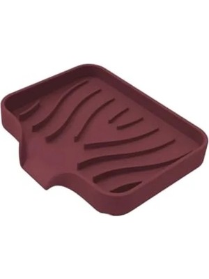 Esranın Dünyası Vantuzlu Esnek Sabunluk - Bordo Renk