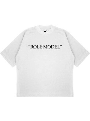 Pure Effect Unisex Oversize Role Model Baskılı Boxy Fit Kalın Kumaşlı T-Shirt