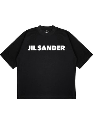 Pure Effect Unisex Oversize Sander Yazılı Baskılı Boxy Fit Kalın Kumaşlı T-Shirt