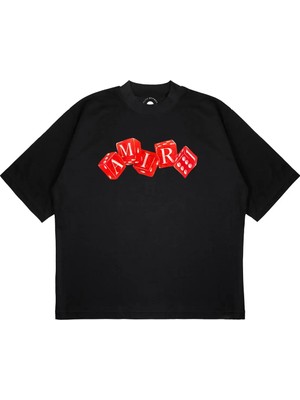 Pure Effect Unisex Oversize Zarlı Yazı Baskılı T-Shirt