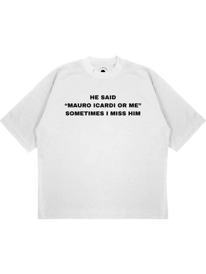 Pure Effect Unisex Oversize Mauro-Wanda Or Baskılı Boxy Fit Kalın Kumaşlı T-Shirt