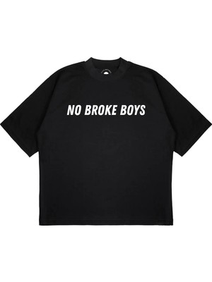 Pure Effect Unisex Oversize No Broke Boys Baskılı Boxy Fit Kalın Kumaşlı T-Shirt