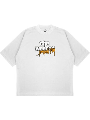 Pure Effect Unisex Oversize The Weekend Baskılı T-Shirt