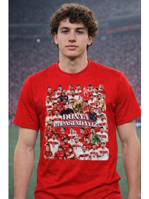 Efendioğlu Design Milli Takım Dünya Kupasında Baskılı Pamuklu T-Shirt