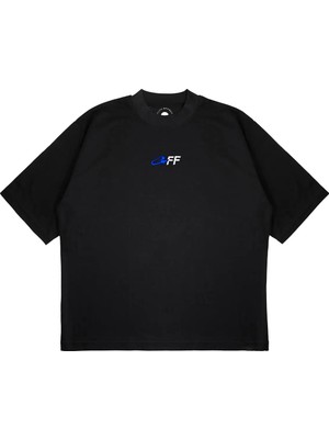 Pure Effect Unisex Oversize Off-Whıte Opposıte Baskılı Boxy Fit Kalın Kumaşlı (240GSM) T-Shirt