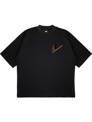 Pure Effect Unisex Oversize Truman Tv Show Baskılı Boxy Fit Kalın Kumaşlı (240GSM) T-Shirt