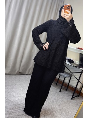 Mabel Giyim Dantel Işlemeli Astarlı Takım