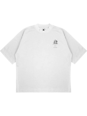 Pure Effect Unisex Oversize Where Is My Food Baskılı Boxy Fit Kalın Kumaşlı (240GSM) T-Shirt