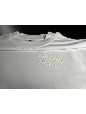 Pure Effect Unisex Oversize Gallery Dept. Kabartma Logo Baskılı Boxy Fit Kalın Kumaşlı T-Shirt