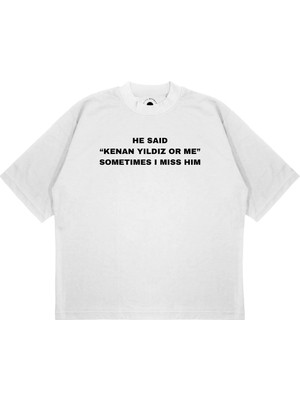 Pure Effect Unisex Oversize Kenan Yıldız Baskılı Boxy Fit Kalın Kumaşlı T-Shirt