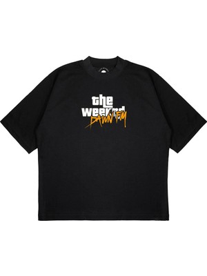 Pure Effect Unisex Oversize The Weekend Baskılı T-Shirt