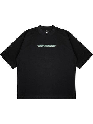 Pure Effect Unisex Oversize Off-Whıte Dollar Baskılı Boxy Fit Kalın Kumaşlı (240GSM) T-Shirt