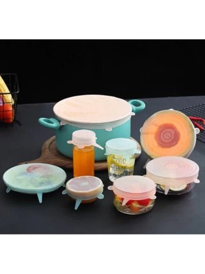 Uravas Store Silikon Yemek Saklama Kapak Seti 6 Adet