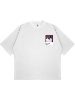 Pure Effect Unisex Oversize Kendrick Pantone Baskılı T-Shirt