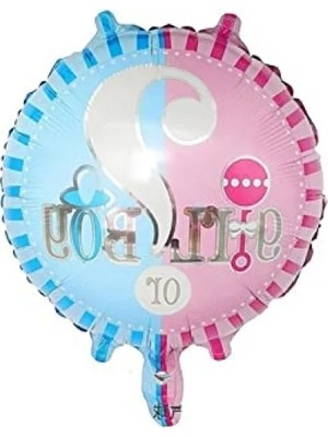 Esranın Dünyası Cinsiyet Partisi Için Renkli Folyo Balon 45 cm