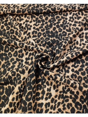 Kumaş Parça Leopar Desen Bürümcüklü Jarse En: 160CM