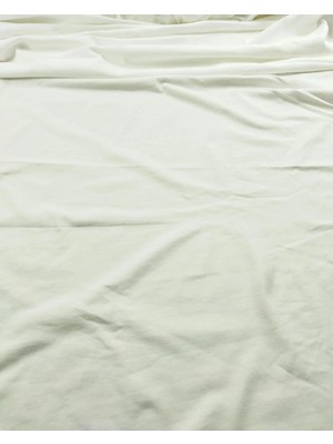 Kumaş Parça Ekru Süprem Penye Kumaş En: 160CM