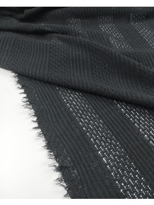 Kumaş Parça Siyah Renkte Örme Kumaş 130X240CM