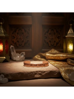 Home El Işçiliği Saf Bakır Kadim Runik Yazılı Mistik Ayarlanabilir Şifa Kelepçe Bileklik Unisex