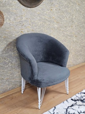 Sevinç Mobilya Tekli Teddy Beyaz Boyalı Telli Ayak Çay Seti Koltuk Tekli Berjer , Balkon, Salon, Ofis
