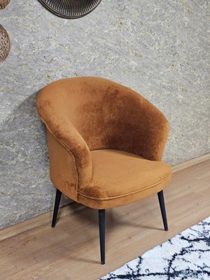 Sevinç Mobilya Tekli Teddy Siyah Boyalı Sivriltme Ayak Çay Seti Koltuk Tekli Berjer , Balkon, Salon, Ofis