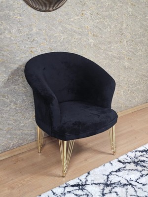Sevinç Mobilya Tekli Teddy Gold Kaplama Telli Ayak Çay Seti Koltuk Tekli Berjer , Balkon, Salon, Ofis