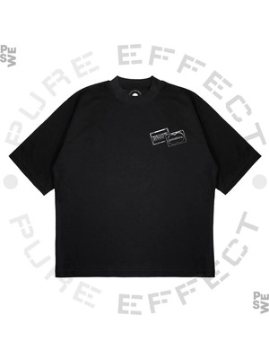 Pure Effect Unisex Oversize Credıt Card Not Cheap Baskılı Boxy Fit Kalın Kumaşlı T-Shirt