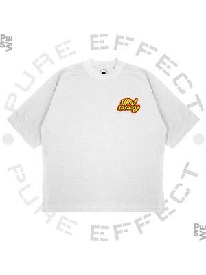 Pure Effect Unisex Oversize Reese's Cactus Baskılı Boxy Fit Kalın Kumaşlı T-Shirt