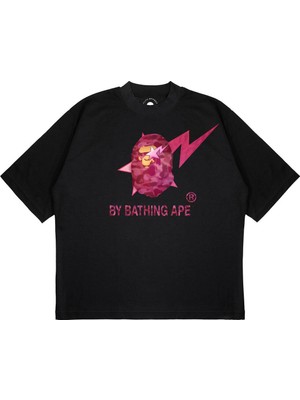 Pure Effect Unisex Oversize Batman Öpücük Baskılı Boxy Fit Kalın Kumaşlı T-Shirt