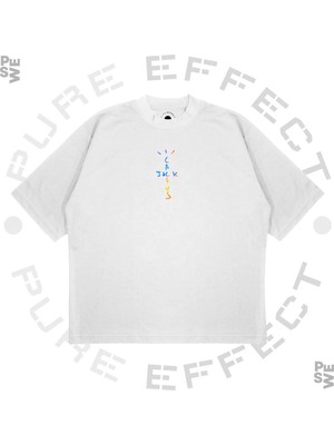 Pure Effect Unisex Oversize Cactus Colourful Baskılı Boxy Fit Kalın Kumaşlı T-Shirt