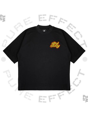 Pure Effect Unisex Oversize Reese's Cactus Baskılı Boxy Fit Kalın Kumaşlı T-Shirt