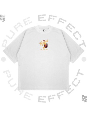Pure Effect Unisex Oversize Negroni Cocktail Baskılı Boxy Fit Kalın Kumaşlı T-Shirt